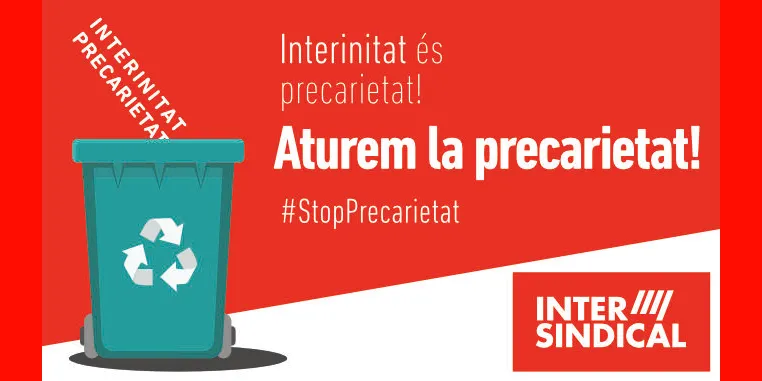 La Intersindical reclama l'estabilització del personal interí en situació d'"abús de temporalitat"