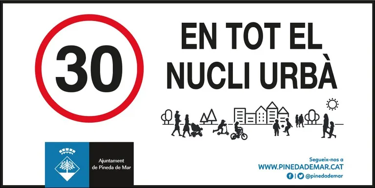 Pineda fixa la velocitat màxima a 30 km/h en tot el nucli urbà