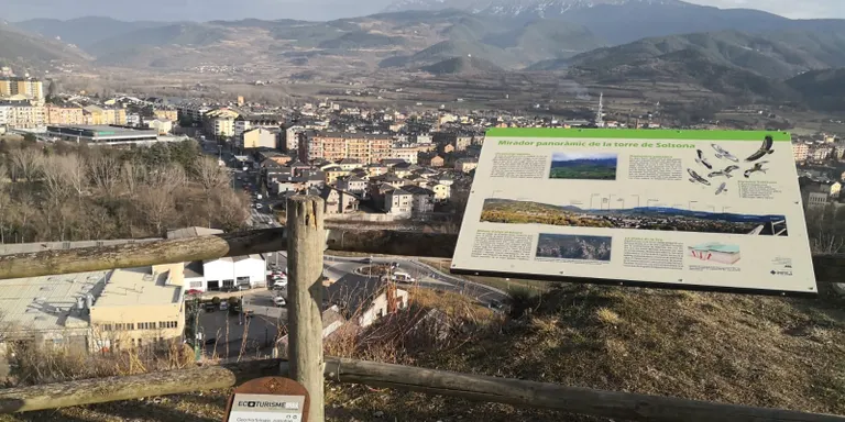 Instal·lat un plafó panoràmic a la Torre Solsona
