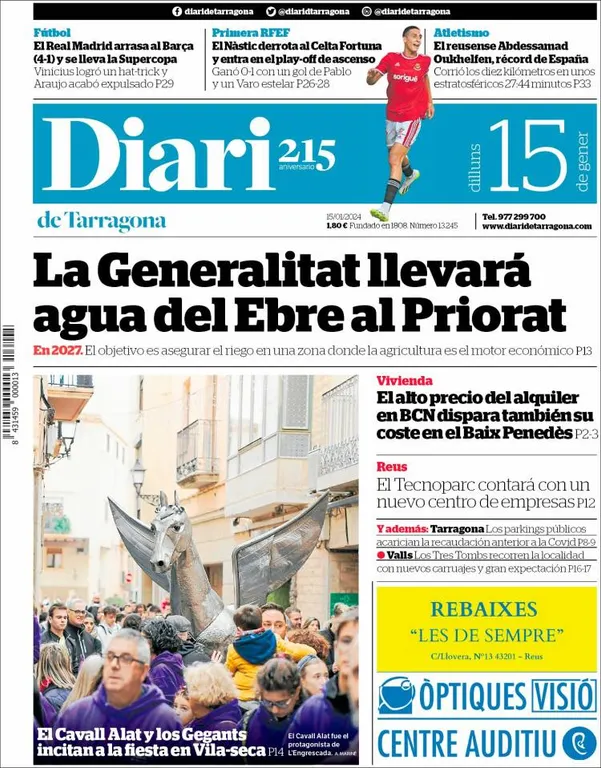 Cop d'ull als diaris d'aquest dilluns 15 de gener