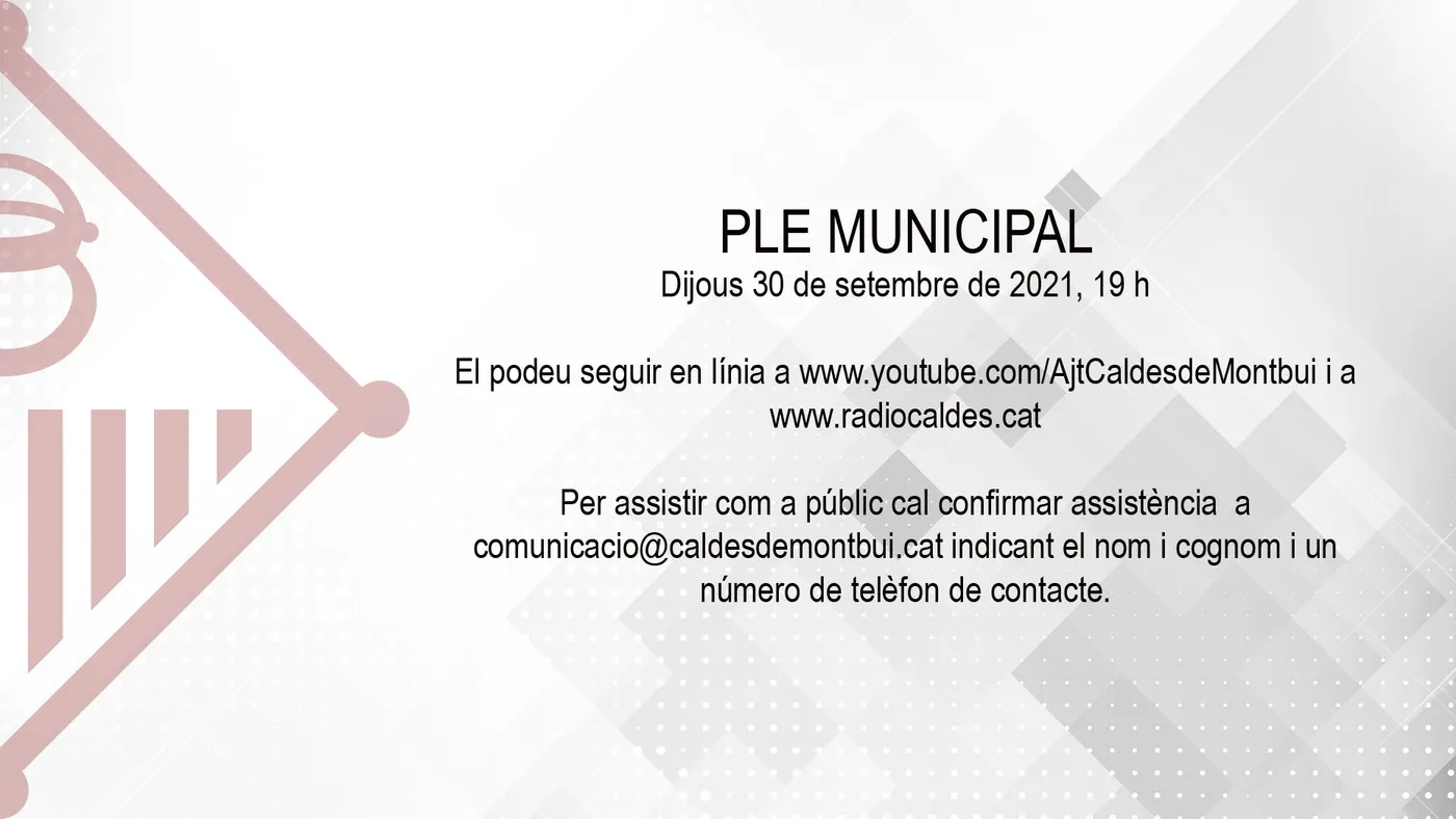 Els plens municipals recuperen aquest dijous el públic presencial per primer cop des d’abans de la pandèmia