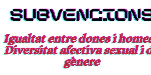 Oberta la convocatòria de subvencions per a entitats que realitzin activitats en matèria d’igualtat de gènere i/o LGTBI+