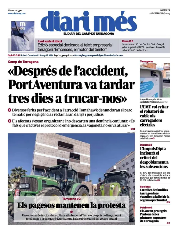 Cop d'ull als diaris d'aquest dimecres 28 de febrer