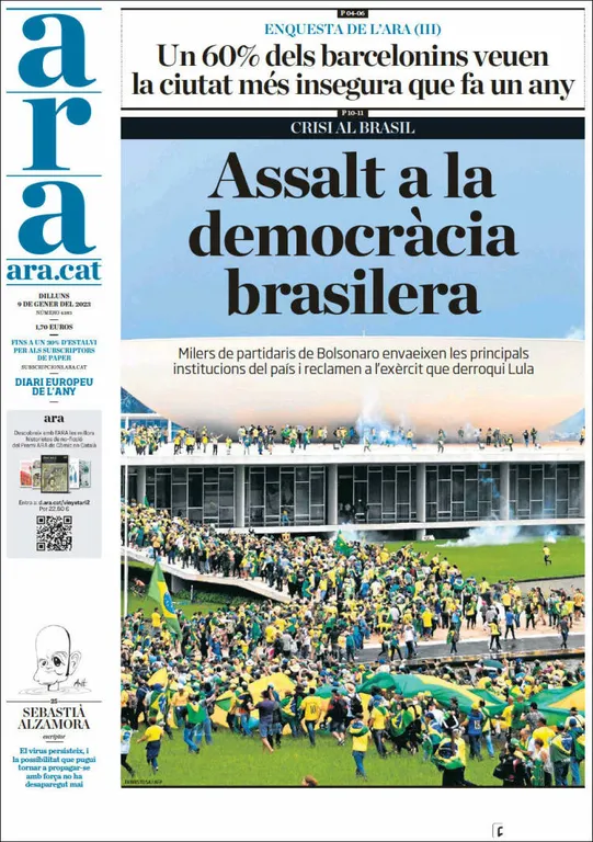 Consulta les portades dels diaris d'aquest 9 de gener