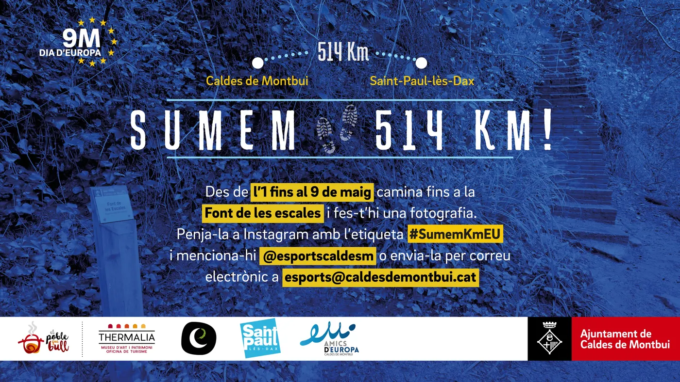 Caldes organitza la tercera edició de la caminada ‘Sumem Km’ per celebrar el Dia d’Europa