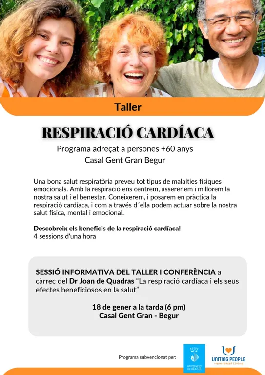 Apunta’t al taller de respiració cardíaca per a persones majors de 60 anys