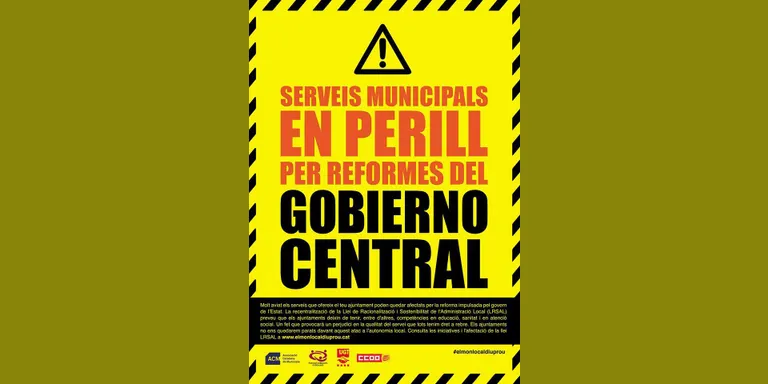 Entitats municipalistes i sindicats llancen una campanya contra la "involució" de la reforma local