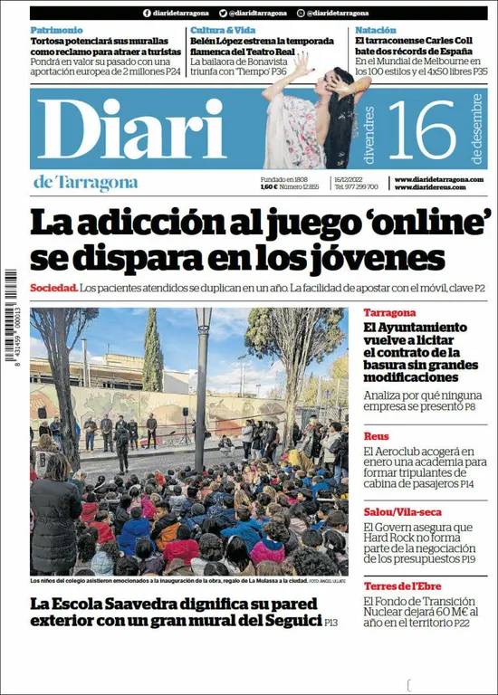 Consulta les portades dels diaris d'aquest 16 de desembre