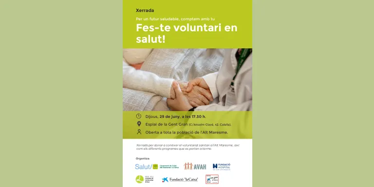 Xerrada per potenciar l'equip de voluntaris de l'Hospital de Calella i el de Blanes