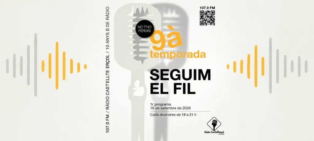 ‘Seguim el fil’, avui de 19 a 21 h a Ràdio Castellterçol, amb convidats molt especials