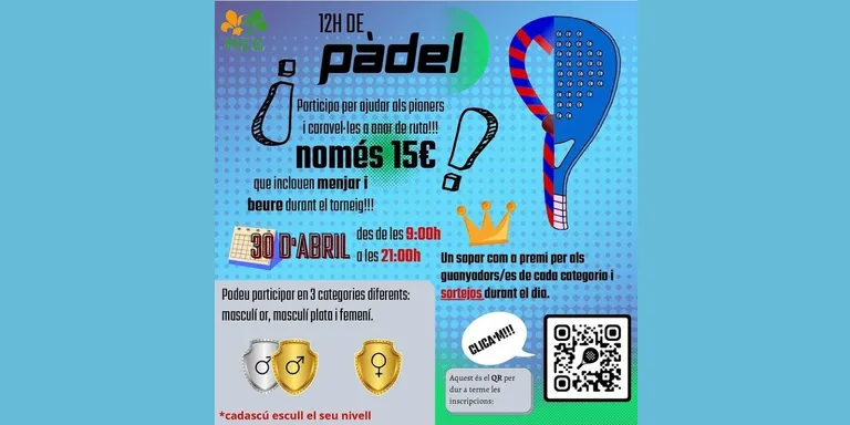 Els escoltes organitzen un torneig de pàdel