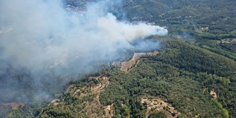Estabilitzat l’incendi forestal d’Arbúcies que ha obligat a confinar un càmping i desallotjar dues urbanitzacions