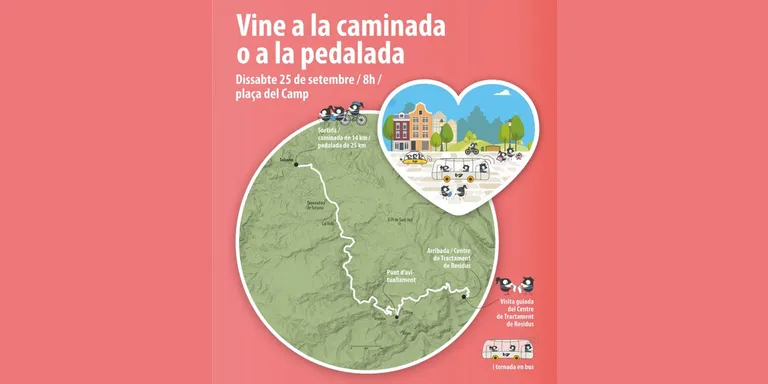 El Solsonès s'adhereix a la Setmana Europea de la Mobilitat amb una caminada i pedalada a l'abocador