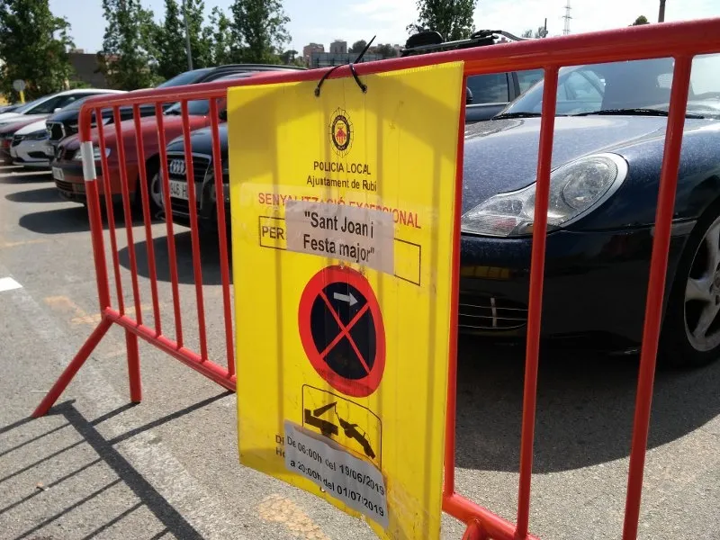 Restriccions d’aparcament a l’Escardívol i el Rubí Forma per Sant Joan i Festa Major