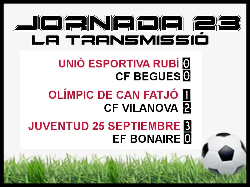 A PEU DE CAMP - JORNADA 23 diumenge