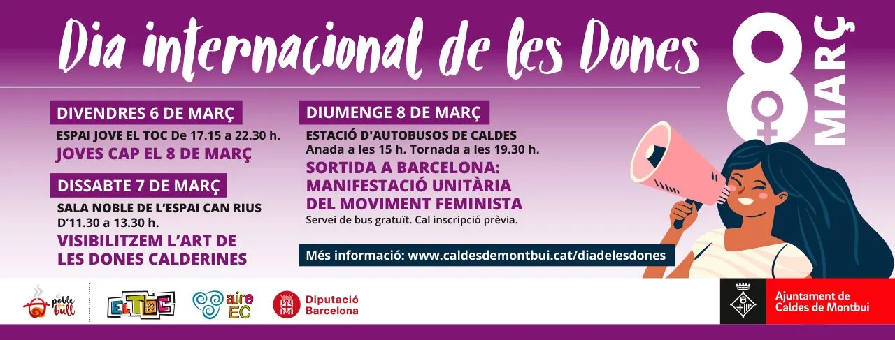 Caldes ha commemorat el dia de les dones amb visibilitat, art i joventut