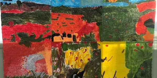 Els alumnes de 3r de l'Escola La Portalada recreen l'obra del pintor altafullenc Josep Sala i Llorens