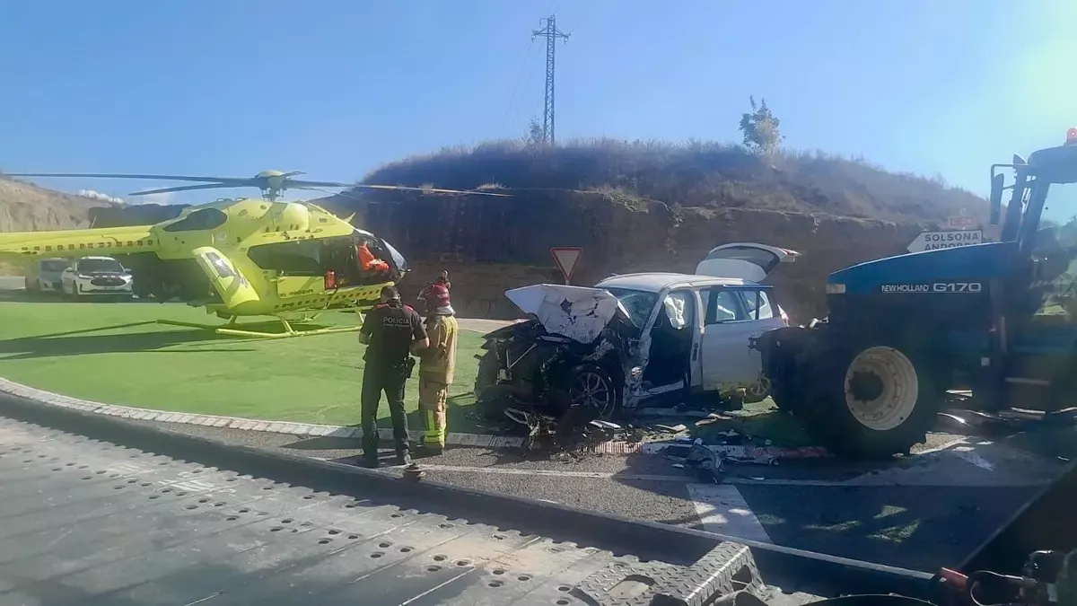 Ferit greu un veí de Navès en un accident a l'entrada de Solsona