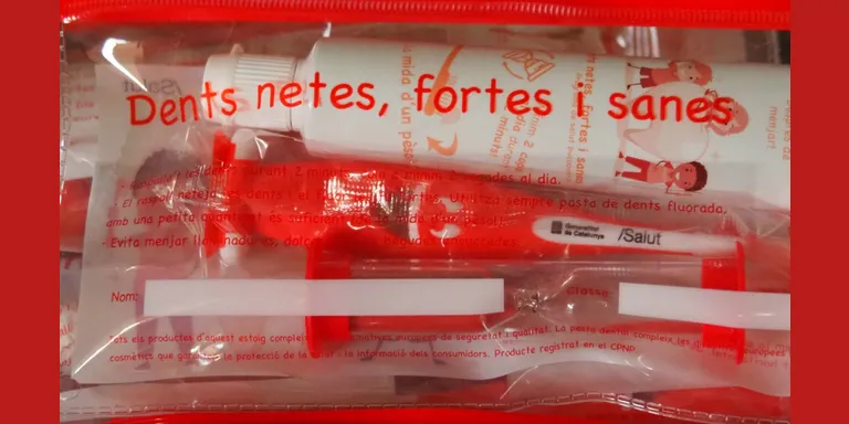 Les escoles de primària de Caldes participen en una campanya per fomentar el raspallat de les dents entre els infants