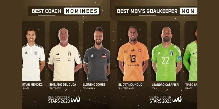 Llorenç Gómez i Eliott Mounoud estaran en la Gala de les Estrelles de la Beach Soccer Worldwide