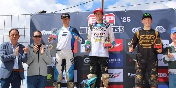 El catllarenc Bruno Miró signa podi en la segona prova del Campionat d’Espanya de Motocròs Sub18