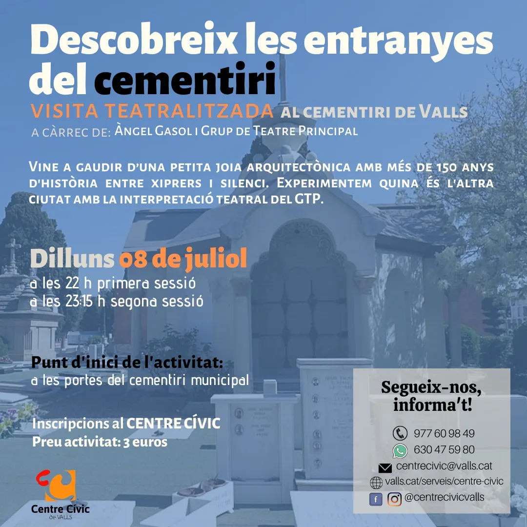 Nova edició de la visita teatralitzada al Cementiri Municipal