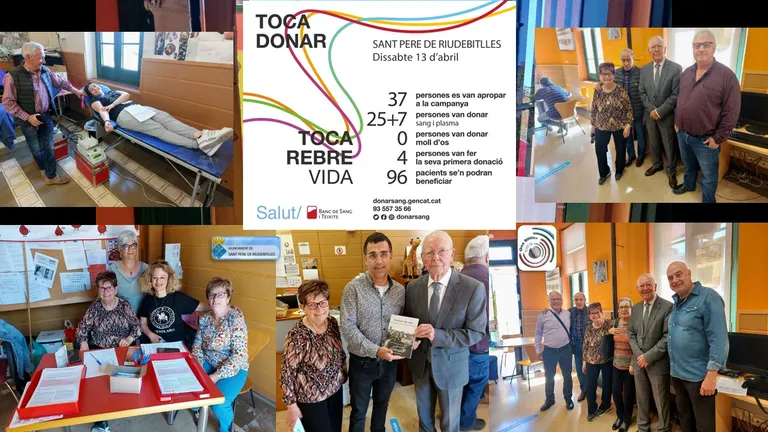 Resultats de la Donació de sang i plasma del dissabte 13 d’abril a Sant Pere de Riudebitlles.