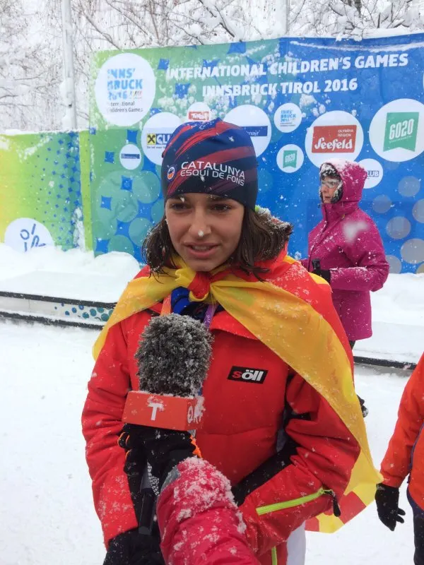 Maria Sellés, als Jocs Infantils d'Hivern a Innsbruck (FCEH)