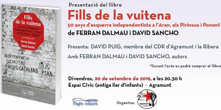 Presenten el llibre 'Fills de la vuitena. 50 anys d'esquerra independentista a l'Aran, els Pirineus i Ponent