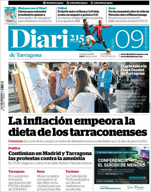 Cop d'ull als diaris d'aquest dijous 9 de novembre