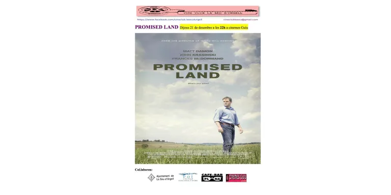 'Promised Land' obre la programació d'hivern del Cineclub La Seu
