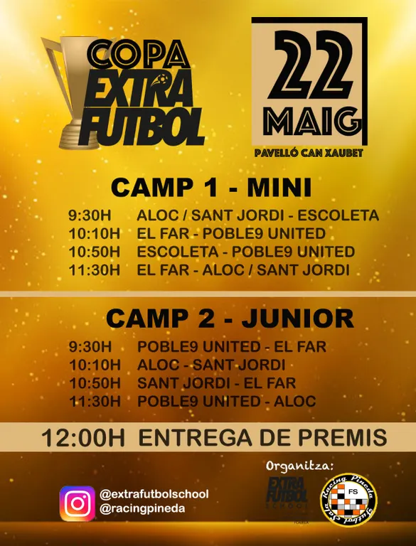 Les escoles de Pineda juguen la Copa Extra Futbol amb partits entre equips de cada escola