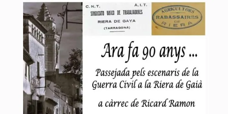 L’historiador Ricard Ramon guiarà un recorregut, aquest divendres, per conèixer com es va viure la Guerra Civil a la Riera de Gaià