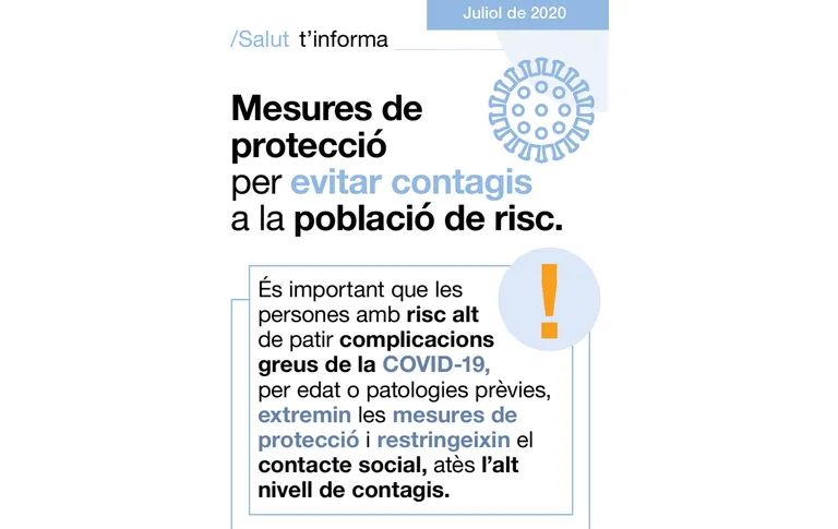 El departament de Salut envia SMS a milers de catalans considerats de risc per Covid-19