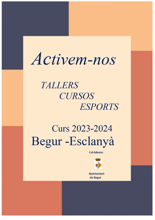 Aquest curs 2023-2024, activem-nos! Apunta’t als nous cursos, tallers i esports