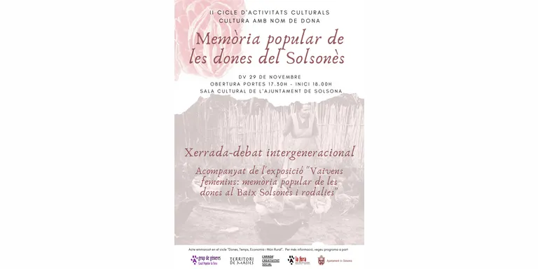 Solsona acull divendres un debat intergeneracional sobre la vida de les dones a pagès