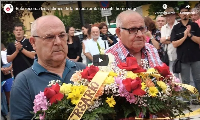 Rubí recorda les víctimes de la rierada amb un sentit homenatge