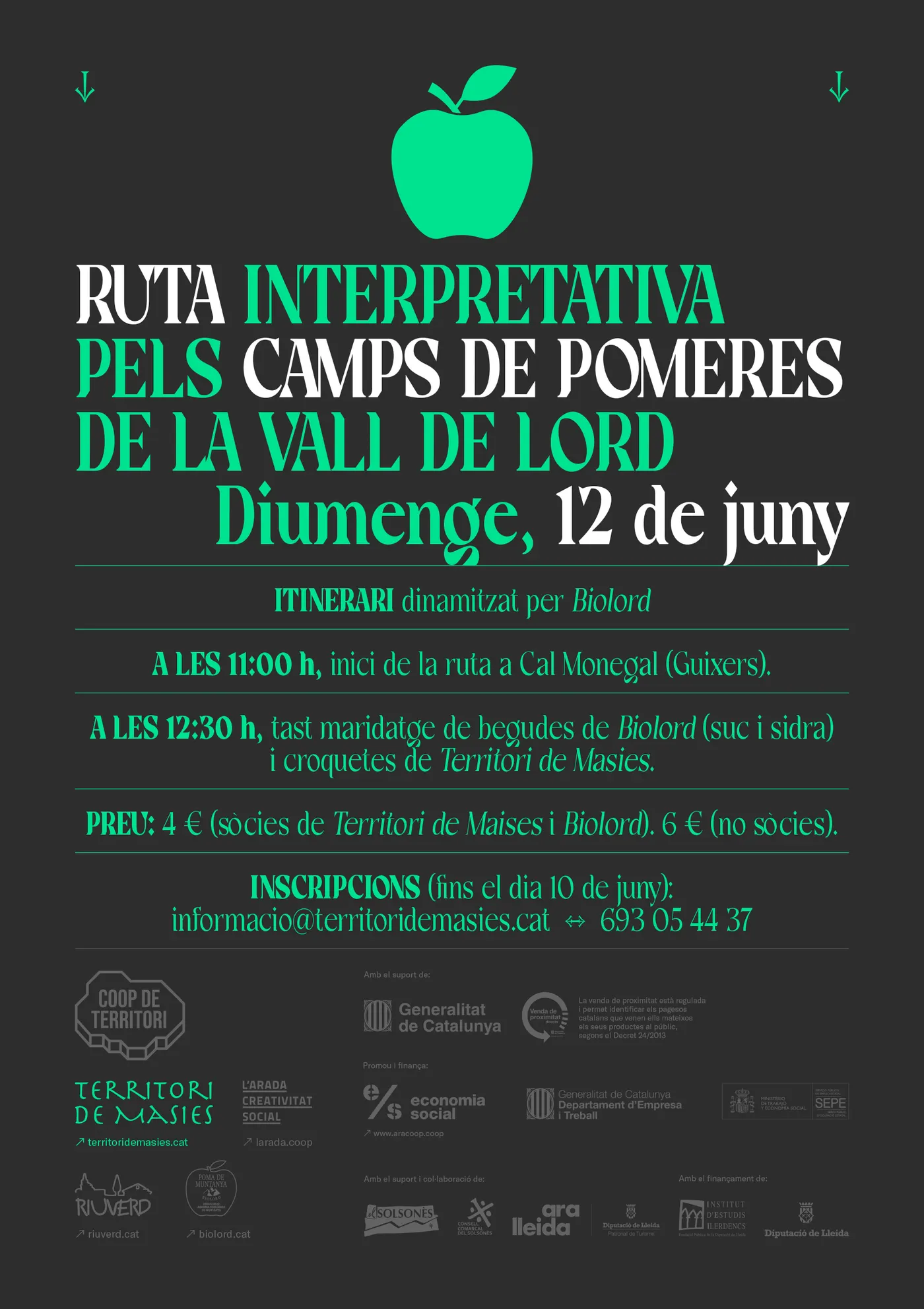 Territori de Masies organitza una ruta divulgativa per les plantacions de pomeres de Biolord