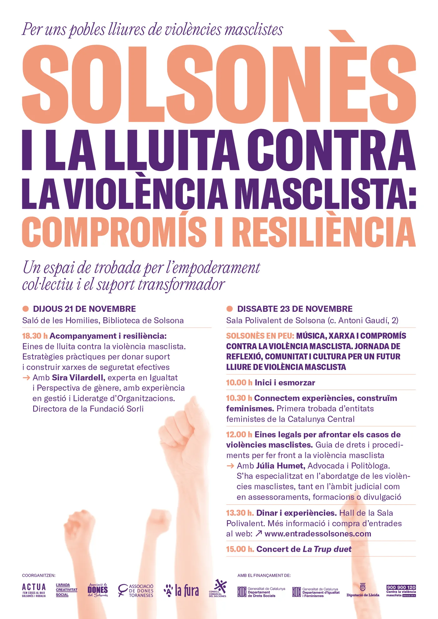 Solsona acollirà la primera trobada d'entitats feministes de la Catalunya Central