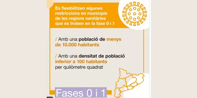 S'eliminen franges horàries en municipis de menys de 10.000 habitants en fase 0 i 1 i podran obrir bars i restaurants