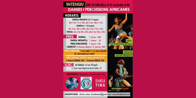 Curs de danses i percussions africanes a la Seu