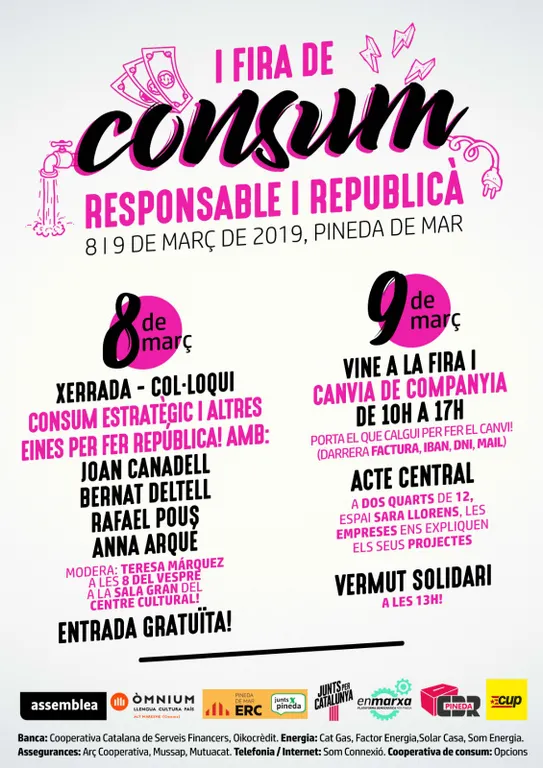 Entitats i partits sobiranistes organitzen a Pineda la 1a Fira de Consum Responsable i Republicà