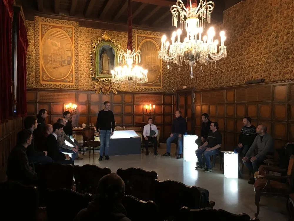 Un moment dels assajos de l'espectacle