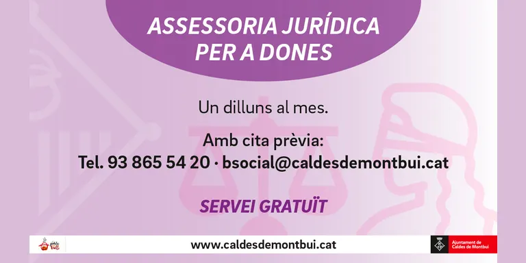 El servei d’Assessoria Jurídica per a Dones ja té noves dates