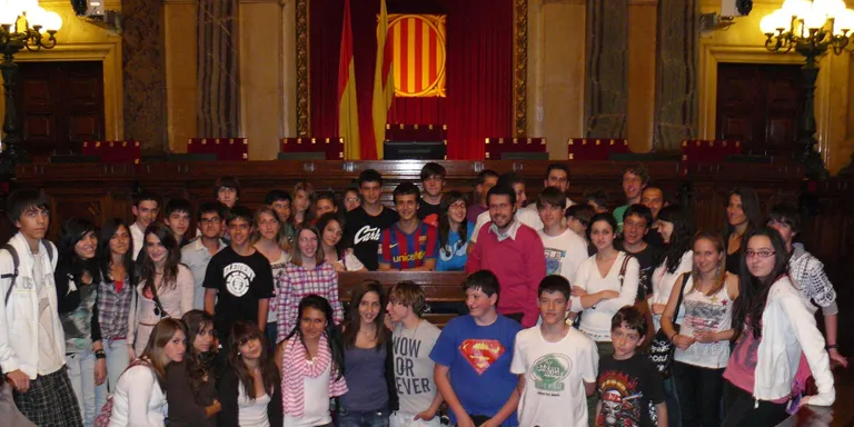Els alumnes de La Salle visiten el Parlament amb Albert Batalla