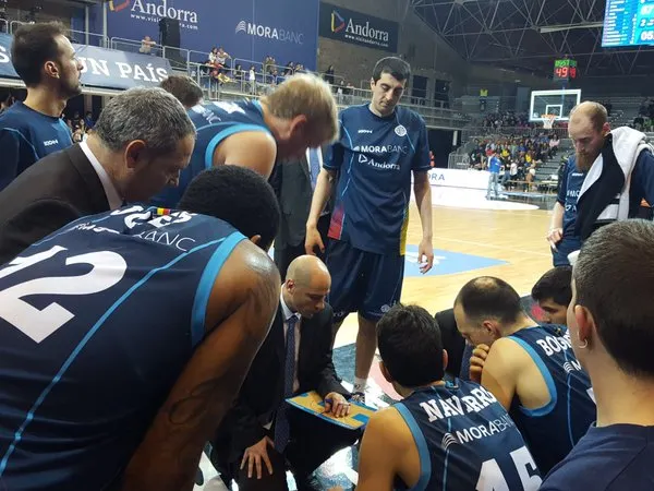 El MoraBanc Andorra, en un temps mort