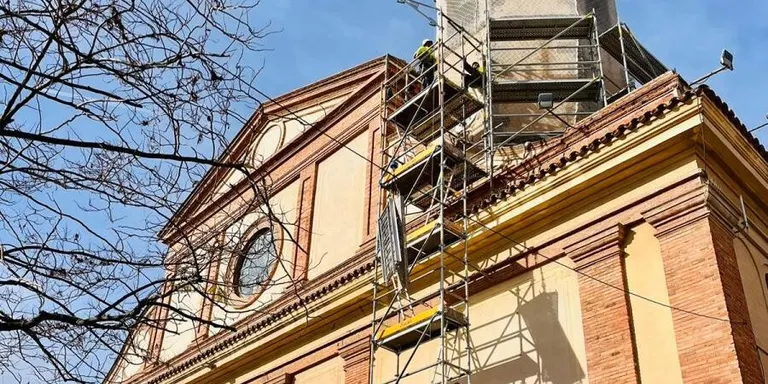 En marxa les obres de rehabilitació del campanar de l’Església de Sant Joan
