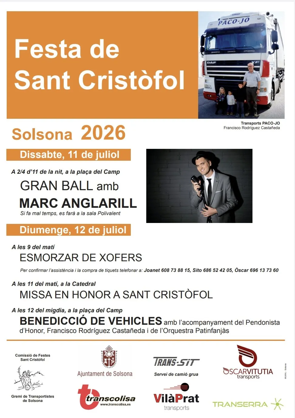 Francisco Rodríguez Castañeda serà el pendonista d’honor de la Festa de Sant Cristòfol d’aquest cap de setmana