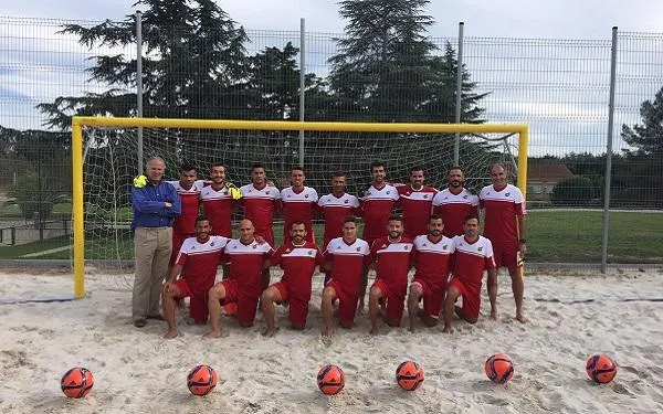 Els torrencs Llorenç Gómez, Adrián Frutos, i Eduard Suárez, concentrats amb la selecció espanyola de futbol platja al CAR de Sant Cugat
