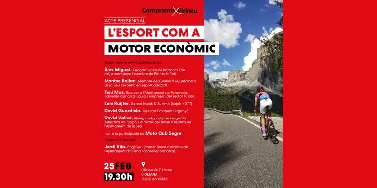 Compromís X Pirineu organitza a Oliana una taula rodona sobre l'esport com a motor econòmic